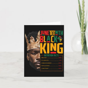 Juneteenth Black King Pride African Nutritional Fa Card