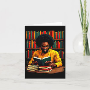 Juneteenth Black Man Reading Books  Card