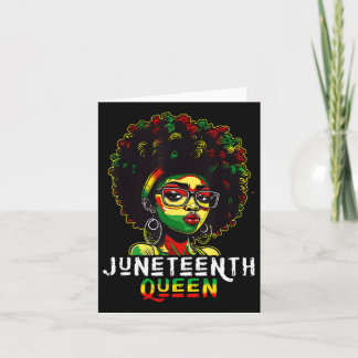 Juneteenth Black Melanin Queen Natural Afro Hair W Card