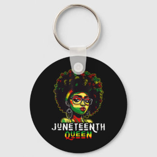 Juneteenth Black Melanin Queen Natural Afro Hair W Key Ring