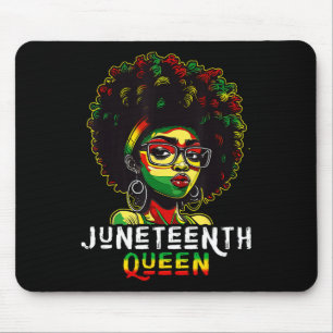 Juneteenth Black Melanin Queen Natural Afro Hair W Mouse Mat