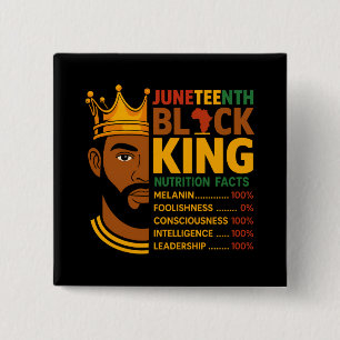 Juneteenth Black Nutrition Facts Pride African 15 Cm Square Badge