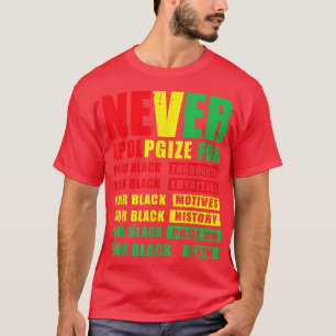 Juneteenth Black Pride Never Apologise For Your Bl T-Shirt