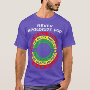 Juneteenth Black Pride Never Apologise For Your Bl T-Shirt