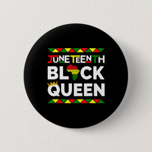 Juneteenth Black Queen Freedom Day June 19th 1865 6 Cm Round Badge