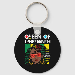 Juneteenth Black Queen Melanin Girl Magic Sista Wo Key Ring