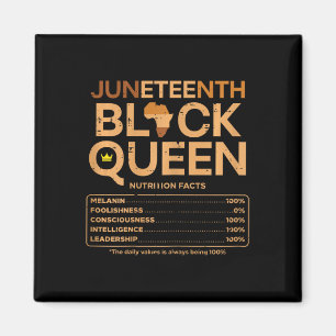 Juneteenth Black Queen Melanin Nutrition Matching Magnet