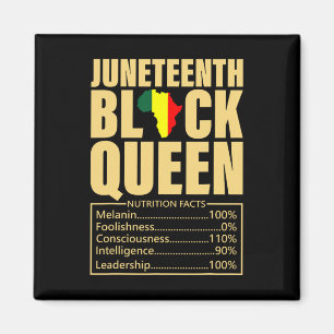 Juneteenth Black Queen Nutrition Facts Black Histo Magnet