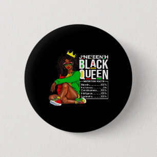Juneteenth Black Queen Nutritional Facts 4th Of Ju 6 Cm Round Badge
