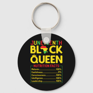 Juneteenth Black Queen Nutritional Facts Melanin A Key Ring