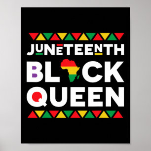 Juneteenth Black Queen Poster