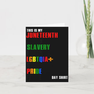 Juneteenth black slavery freedom lgbtq gay pride card