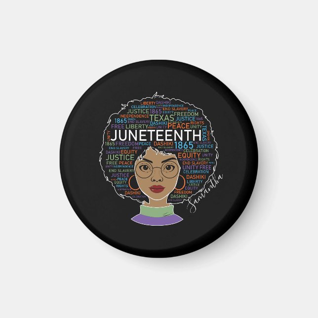 Juneteenth | Black Woman | Black Rights Magnet (Front)