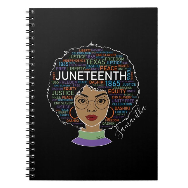 Juneteenth | Black Woman | Black Rights Notebook (Front)
