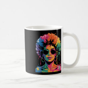 Juneteenth Black Woman Queen Afro African Melanin Coffee Mug