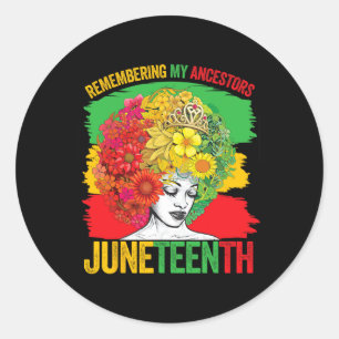 Juneteenth Black Women African American Ancestors  Classic Round Sticker