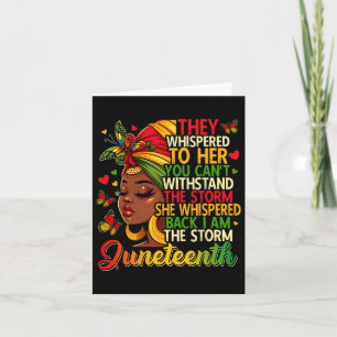 Juneteenth Black Women Girl Black Freedom 1865 His Card