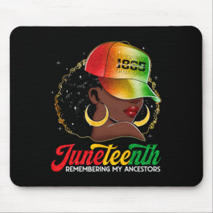 Juneteenth Black Women Girls Remembering My Ancest Mouse Mat