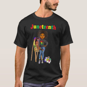 Juneteenth Black Women Melanin Artist Women T-Shirt