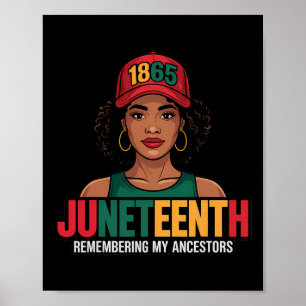 Juneteenth Black Women Melanin Queen Since 1865 Fr Poster
