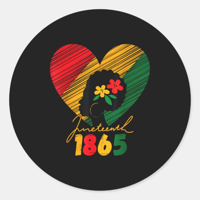 Juneteenth black women remembering my ancestors  classic round sticker (Front)