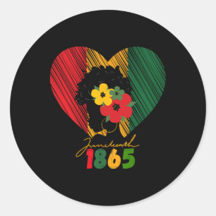 Juneteenth Black Women Remembering My Ancestors  Classic Round Sticker