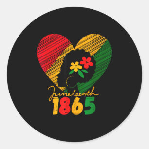 Juneteenth black women remembering my ancestors classic round sticker
