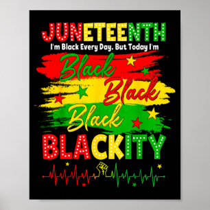 Juneteenth blackity black african june 19th men poster