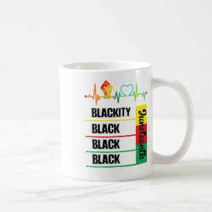 Juneteenth Blackity Heartbeat Black History Africa Coffee Mug