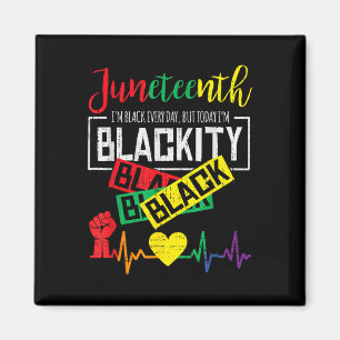 Juneteenth Blackity Heartbeat Freedom African June Magnet