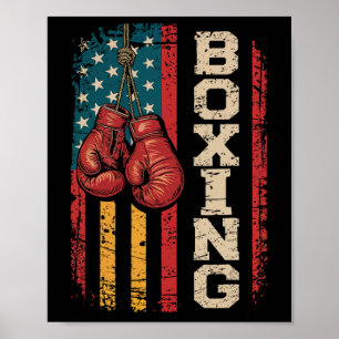 Juneteenth Boxing American Flag Usa June 19th Sinc Poster
