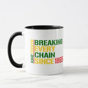 JUNETEENTH Breaking Every Chain 1985 BLACK MONTH Mug