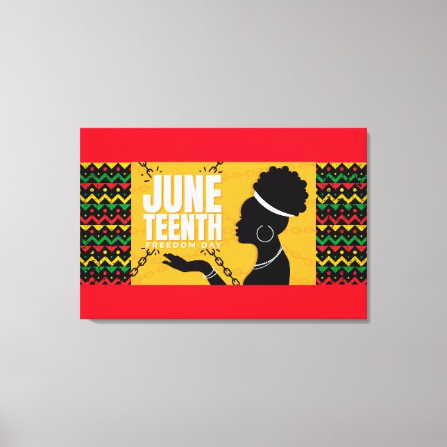 Juneteenth Canvas Wall Art (Front)