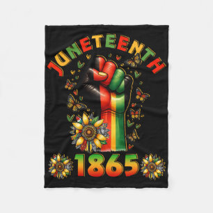 Juneteenth Celebrate Freedom 1865 African American Fleece Blanket