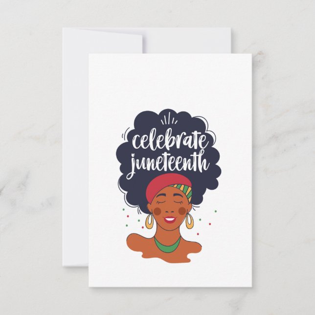 Juneteenth Celebrate Freedom Black History Pride  Thank You Card (Front)