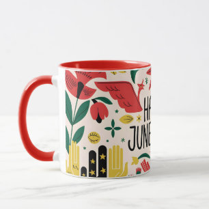 Juneteenth Celebrate Freedom Heritage symbolic art Mug