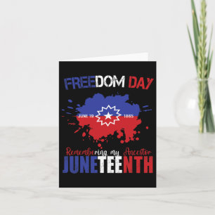 Juneteenth Celebrate Freedom Red White Blue Free B Card