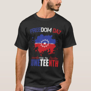 Juneteenth Celebrate Freedom Red White Blue Free B T-Shirt