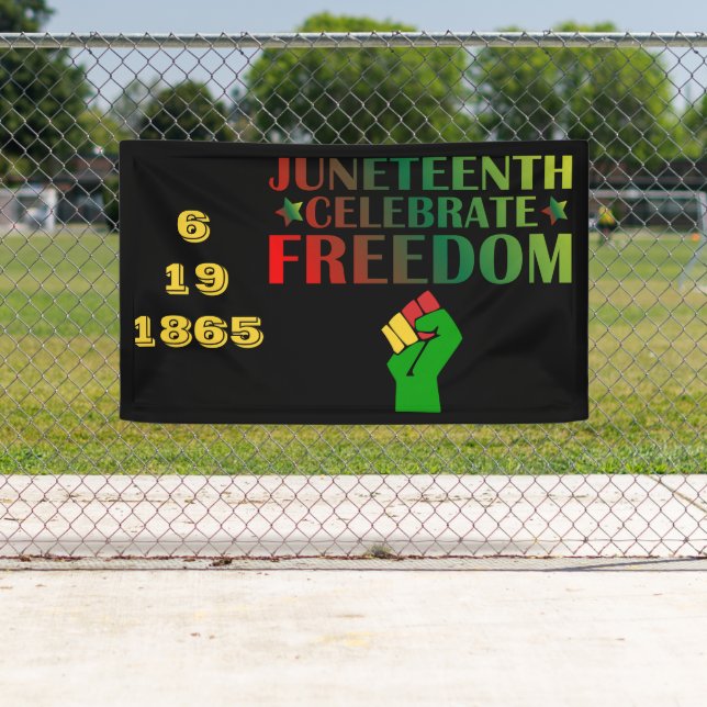Juneteenth Celebrate Freedom Solidarity 1865 Banner (Insitu)