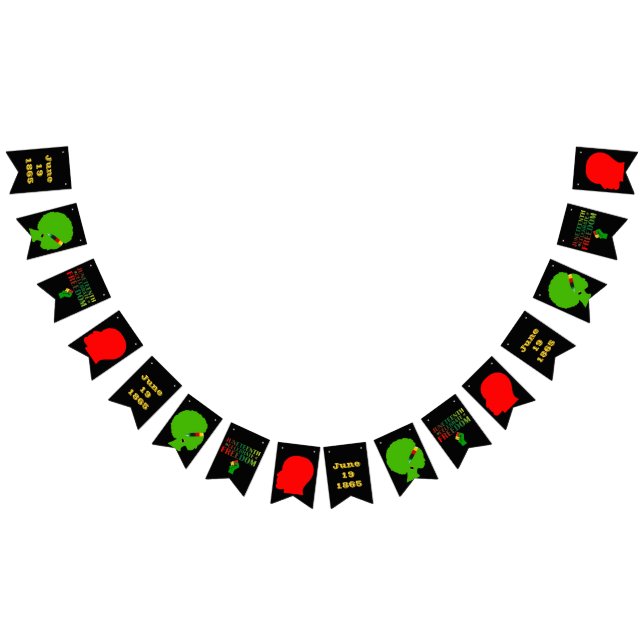 Juneteenth Celebrate Freedom Solidarity 1865 Bunting (All)