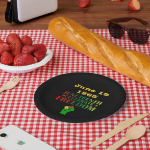 Juneteenth Celebrate Freedom Solidarity 1865 Paper Plate