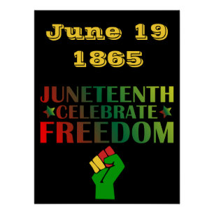 Juneteenth Celebrate Freedom Solidarity 1865 Poster