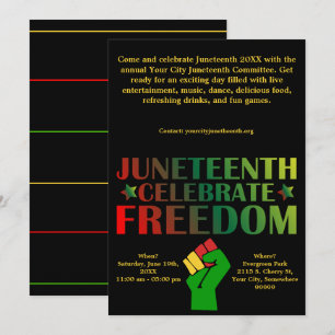 Juneteenth Celebrate Freedom Solidarity Event Holiday Card