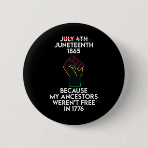 Juneteenth Celebrates Black African American Freed 6 Cm Round Badge