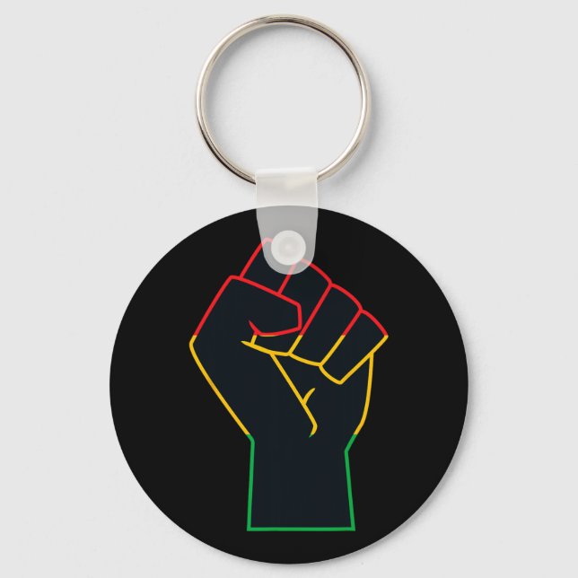Juneteenth Celebrates Black African American Freed Key Ring (Front)