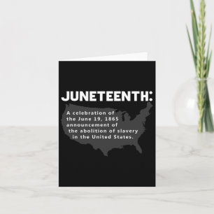 Juneteenth Celebrates Freedom Black African Americ Card