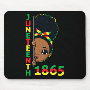 Juneteenth Celebrating 1865 Brown Skin Princess Gi Mouse Mat