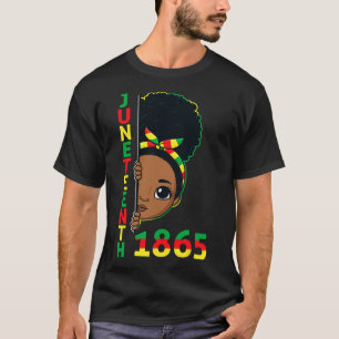 Juneteenth Celebrating 1865 Brown Skin Princess Gi T-Shirt