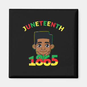 Juneteenth Celebrating 1865 Cool Brown Skin King B Magnet