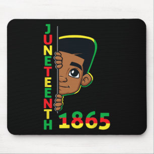 Juneteenth Celebrating 1865 Cool Brown Skin King B Mouse Mat